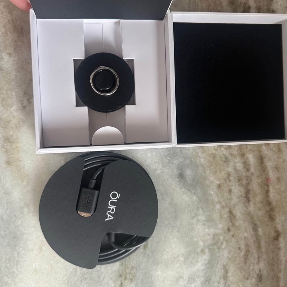 Oura ring and charger